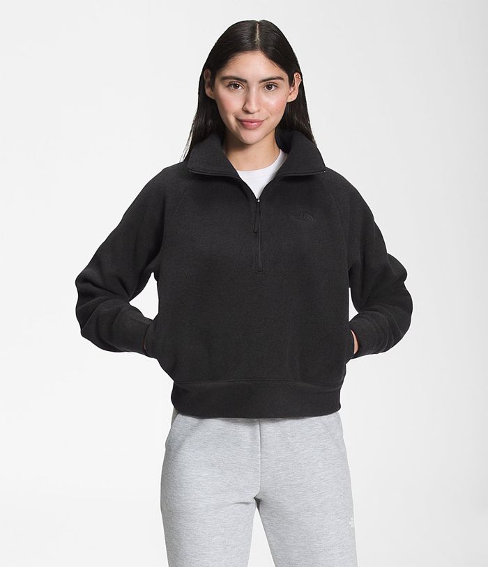 The North Face Πουλόβερ Μαυρα Γυναικεια City Standard Micro-Fleece ¼ Zip - Greece 1807GPLYU